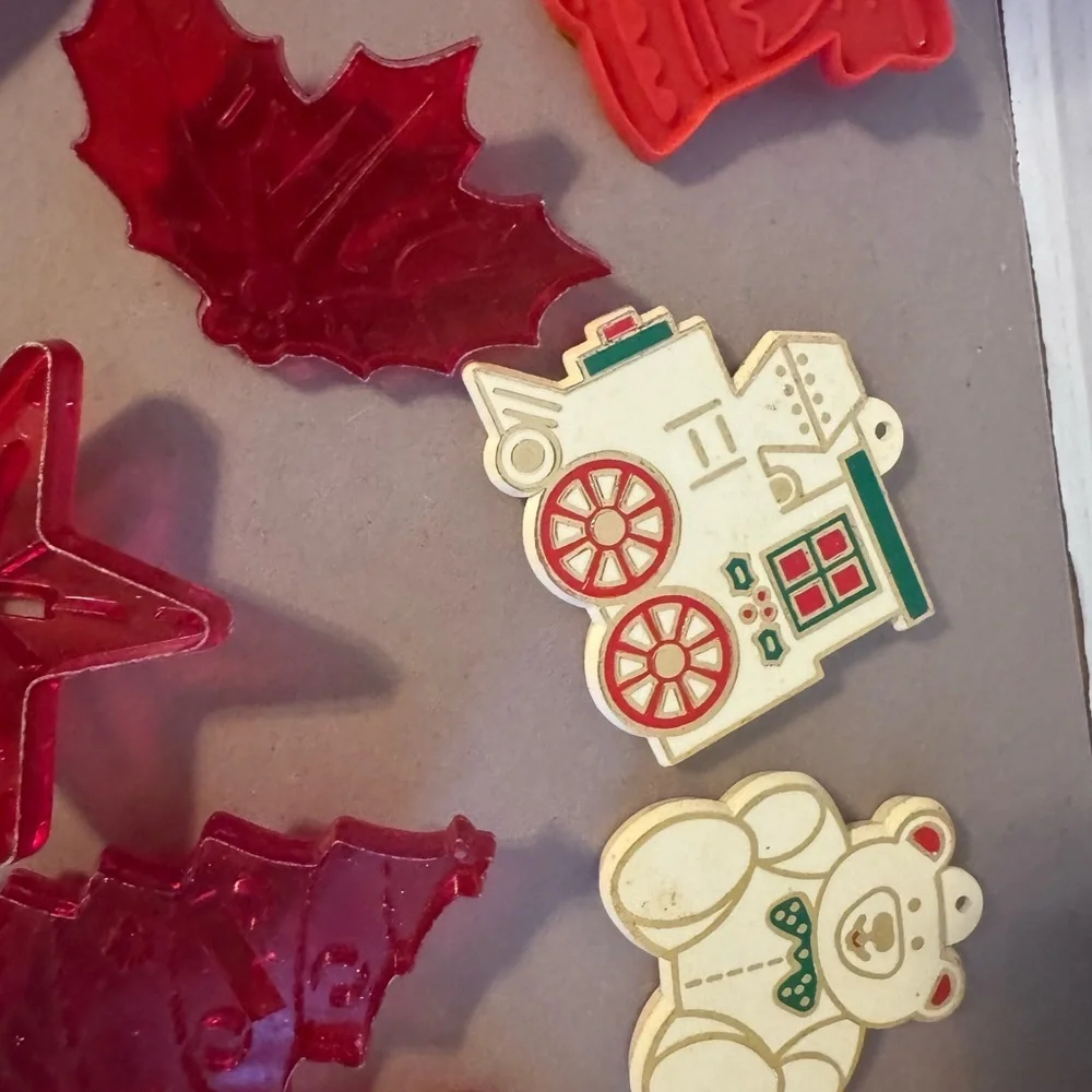 Vintage Red and White Cookie Cutters